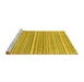 Sideview of Machine Washable Abstract Yellow Modern Rug, wshabs2174yw