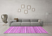 Machine Washable Abstract Purple Modern Area Rugs in a Living Room, wshabs2174pur