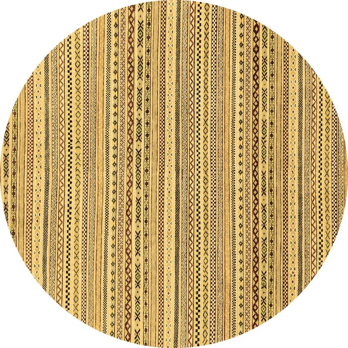 Round Abstract Brown Modern Rug, abs2174brn