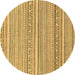 Round Abstract Brown Modern Rug, abs2174brn