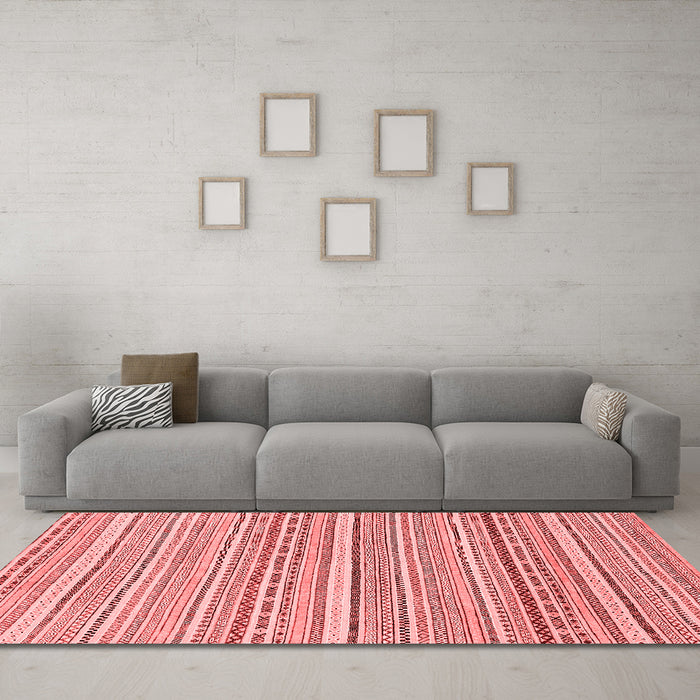 Modern Red Washable Rugs