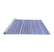 Sideview of Machine Washable Abstract Blue Modern Rug, wshabs2174blu