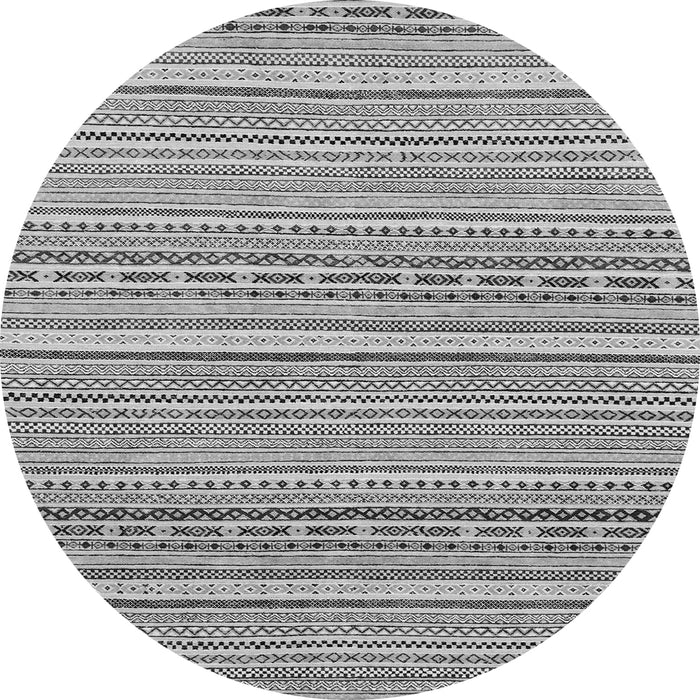 Round Abstract Gray Modern Rug, abs2174gry