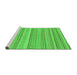 Sideview of Machine Washable Abstract Green Modern Area Rugs, wshabs2175grn