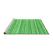 Sideview of Machine Washable Abstract Emerald Green Modern Area Rugs, wshabs2175emgrn