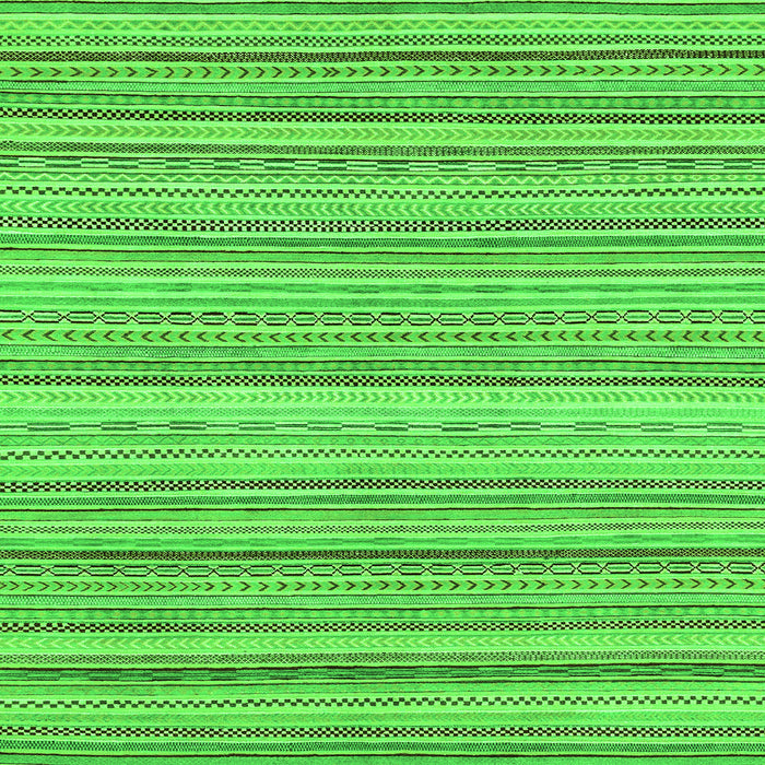 Square Machine Washable Abstract Green Modern Area Rugs, wshabs2175grn
