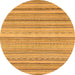 Round Abstract Orange Modern Rug, abs2175org