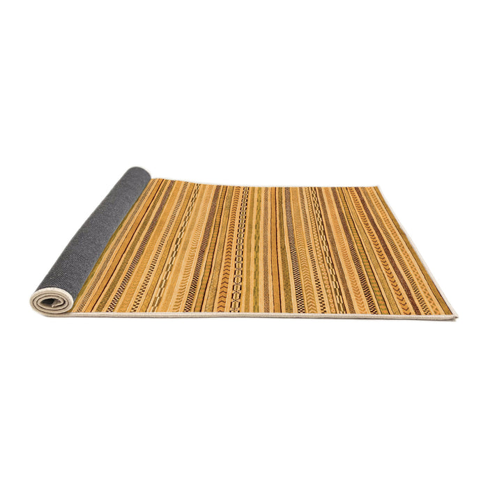 Sideview of Abstract Orange Modern Rug, abs2175org