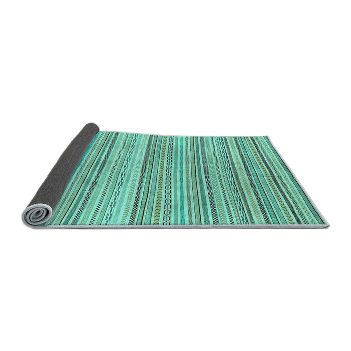 Sideview of Abstract Light Blue Modern Rug, abs2175lblu