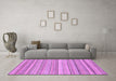 Machine Washable Abstract Purple Modern Area Rugs in a Living Room, wshabs2175pur