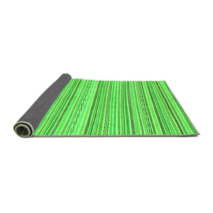 Sideview of Abstract Green Modern Rug, abs2175grn