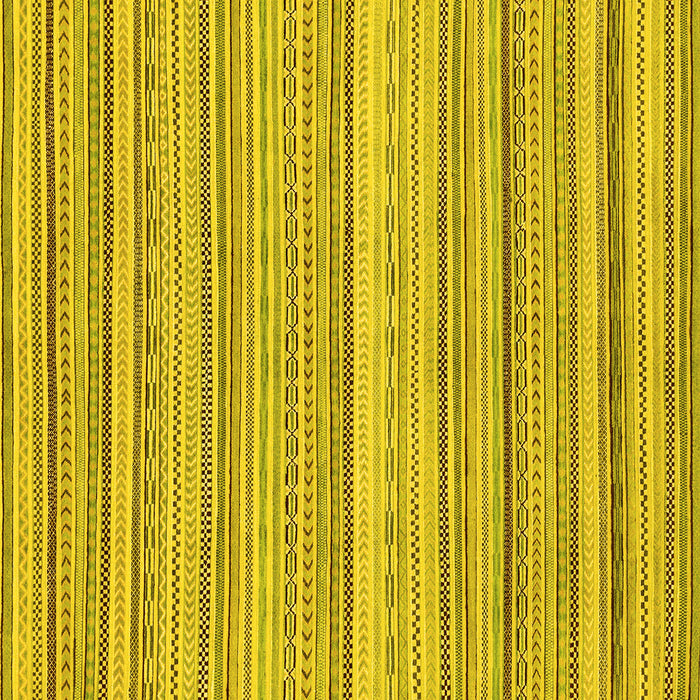 Square Abstract Yellow Modern Rug, abs2175yw