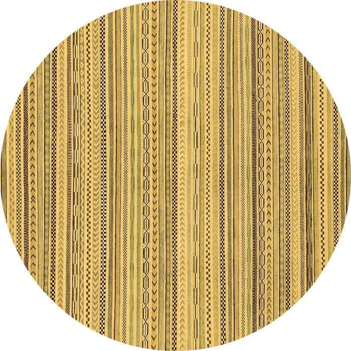 Round Abstract Brown Modern Rug, abs2175brn