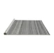 Sideview of Machine Washable Abstract Gray Modern Rug, wshabs2175gry