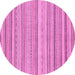 Round Abstract Pink Modern Rug, abs2175pnk