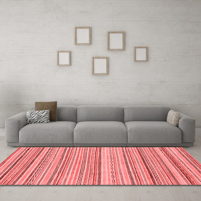 Modern Red Washable Rugs