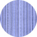 Round Abstract Blue Modern Rug, abs2175blu