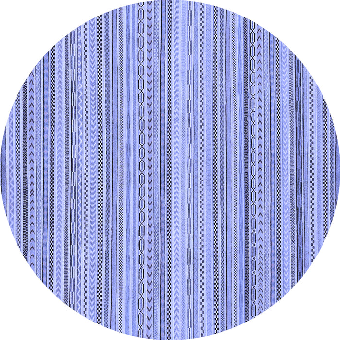 Round Machine Washable Abstract Blue Modern Rug, wshabs2175blu