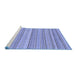 Sideview of Machine Washable Abstract Blue Modern Rug, wshabs2175blu