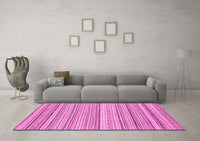 Machine Washable Abstract Pink Modern Rug, wshabs2175pnk