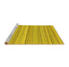 Sideview of Machine Washable Abstract Yellow Modern Rug, wshabs2175yw