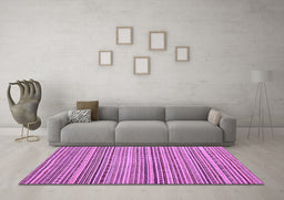 Machine Washable Abstract Purple Modern Area Rugs in a Living Room, wshabs2176pur
