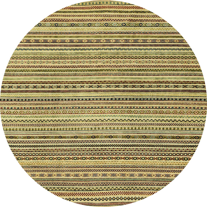 Round Machine Washable Abstract Red Brown Rug, wshabs2176