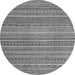 Round Abstract Gray Modern Rug, abs2176gry