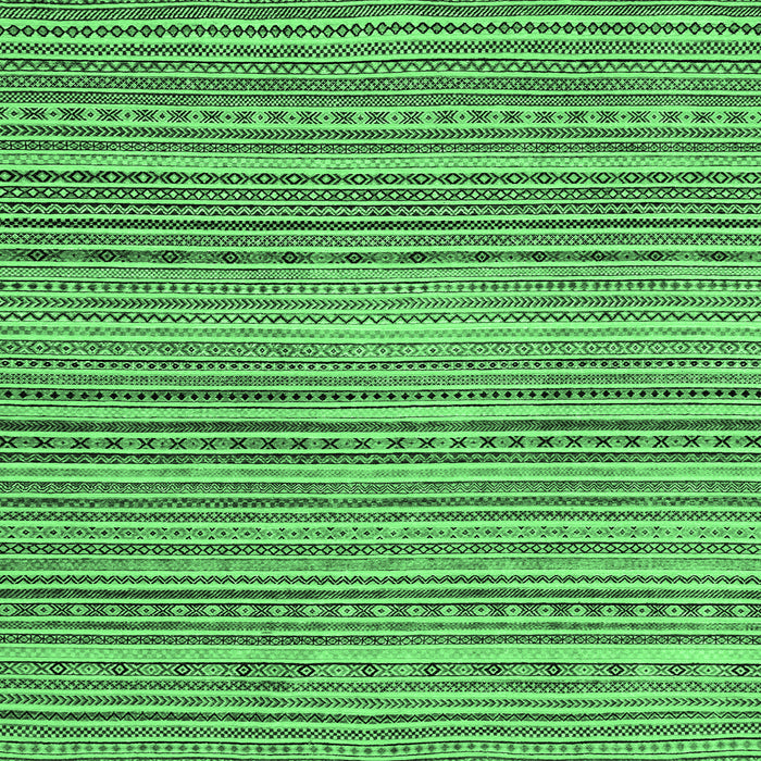 Square Abstract Emerald Green Modern Rug, abs2176emgrn