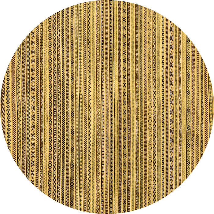 Round Abstract Brown Modern Rug, abs2176brn