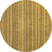 Round Abstract Brown Modern Rug, abs2176brn