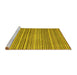 Sideview of Machine Washable Abstract Yellow Modern Rug, wshabs2176yw