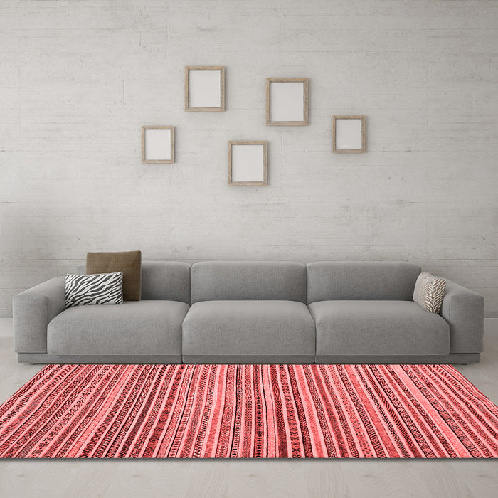 Modern Red Washable Rugs