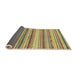 Sideview of Abstract Metallic Gold Southwestern Rug, abs2177