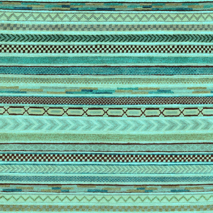 Machine Washable Southwestern Light Blue Country Rug, wshabs2177lblu