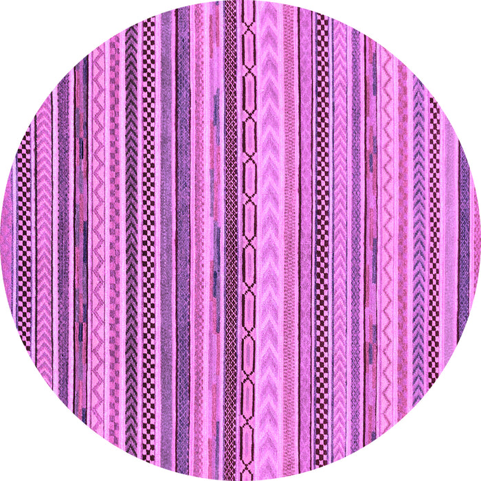 Round Southwestern Purple Country Rug, abs2177pur