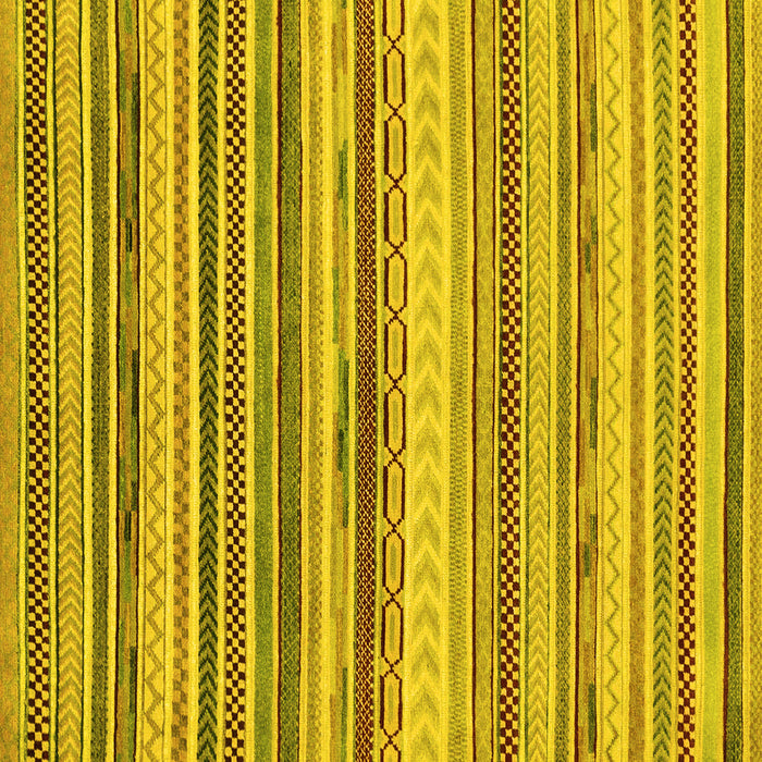 Square Machine Washable Southwestern Yellow Country Rug, wshabs2177yw