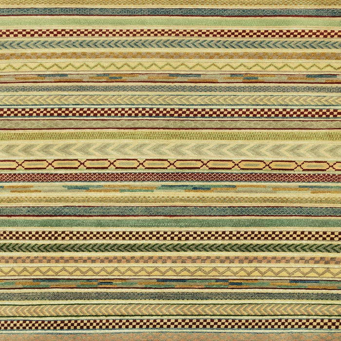 Square Abstract Metallic Gold Southwestern Rug, abs2177