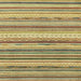 Square Abstract Metallic Gold Southwestern Rug, abs2177