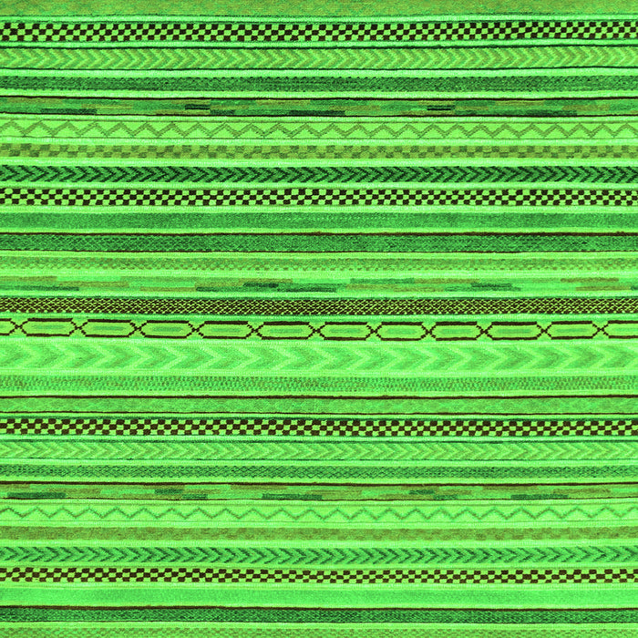Square Machine Washable Southwestern Green Country Area Rugs, wshabs2177grn
