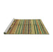 Sideview of Machine Washable Abstract Metallic Gold Rug, wshabs2178