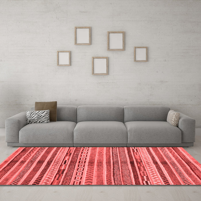 Country Red Washable Rugs