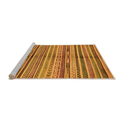 Sideview of Machine Washable Southwestern Orange Country Area Rugs, wshabs2178org