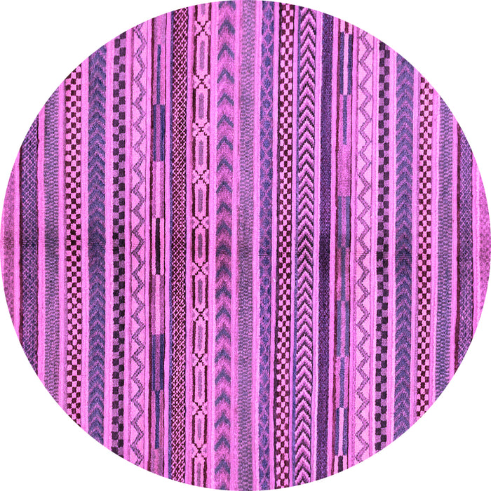 Round Southwestern Purple Country Rug, abs2178pur