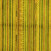 Square Southwestern Yellow Country Rug, abs2178yw