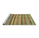 Sideview of Machine Washable Abstract Metallic Gold Rug, wshabs2179