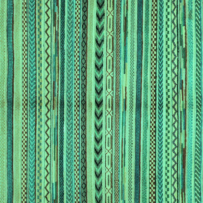Square Machine Washable Abstract Turquoise Modern Area Rugs, wshabs2179turq