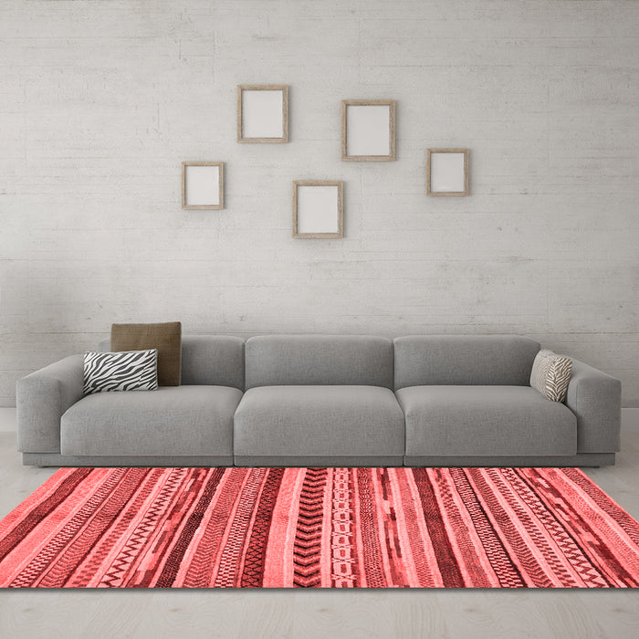 Modern Red Washable Rugs