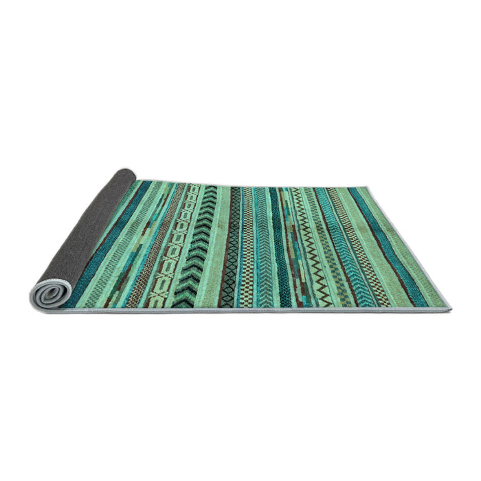 Sideview of Abstract Light Blue Modern Rug, abs2179lblu