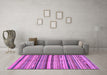 Machine Washable Abstract Purple Modern Area Rugs in a Living Room, wshabs2179pur